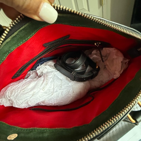 Dooney & Bourke Black Florentine Leather Clayton Satchel - Picture 5 of 5